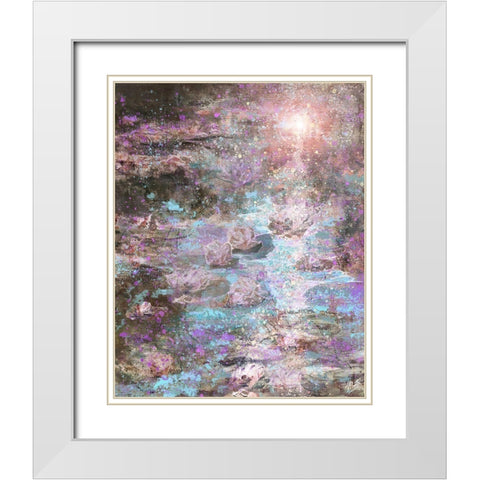 Lillies I White Modern Wood Framed Art Print with Double Matting by Wiley, Marta