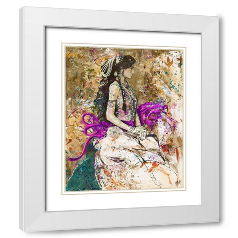 Bollywood I White Modern Wood Framed Art Print with Double Matting by Wiley, Marta