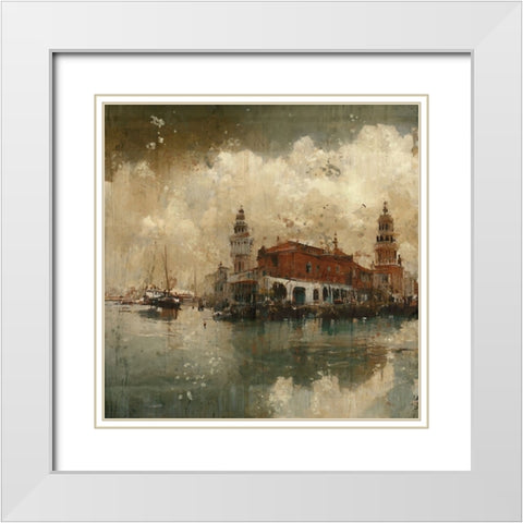 Rainy day in Venice II White Modern Wood Framed Art Print with Double Matting by Wiley, Marta