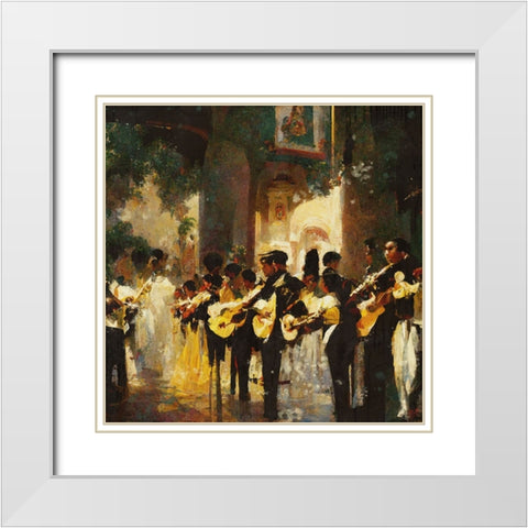 Mariachi I-Mexico White Modern Wood Framed Art Print with Double Matting by Wiley, Marta