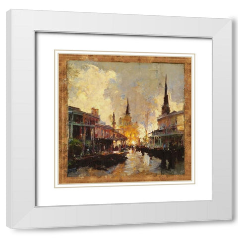 Glorious New Orleans II White Modern Wood Framed Art Print with Double Matting by Wiley, Marta