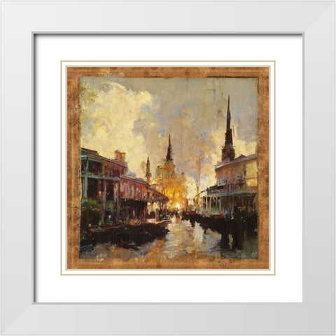 Glorious New Orleans II White Modern Wood Framed Art Print with Double Matting by Wiley, Marta