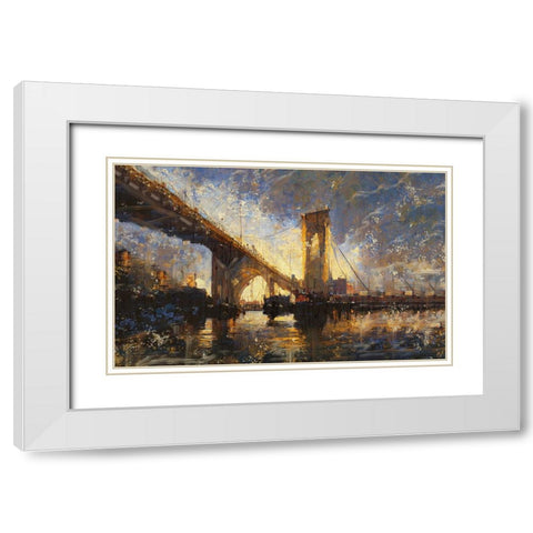 Brooklyn Bride Horizontal II White Modern Wood Framed Art Print with Double Matting by Wiley, Marta