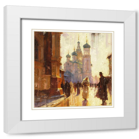 Romantic Russia I White Modern Wood Framed Art Print with Double Matting by Wiley, Marta
