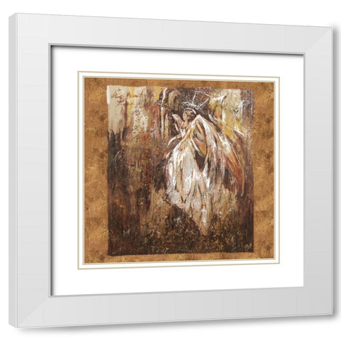 Angel sketch II White Modern Wood Framed Art Print with Double Matting by Wiley, Marta
