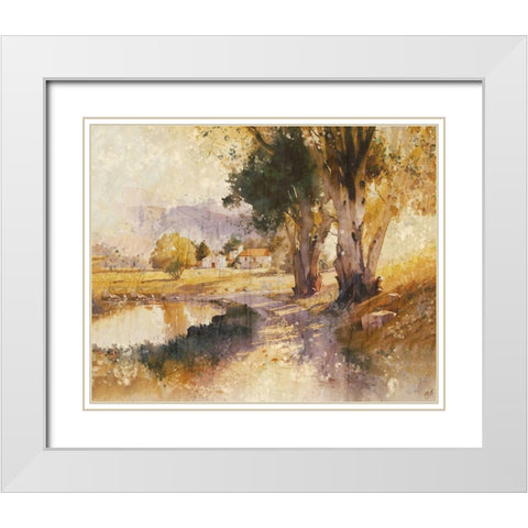 Scottland Watercolor I White Modern Wood Framed Art Print with Double Matting by Wiley, Marta