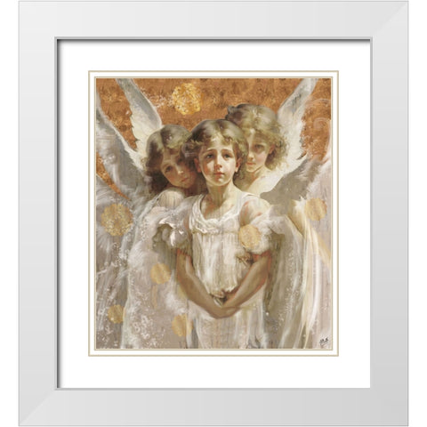 Little Angels I White Modern Wood Framed Art Print with Double Matting by Wiley, Marta