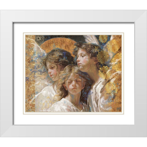 Little Angels III White Modern Wood Framed Art Print with Double Matting by Wiley, Marta