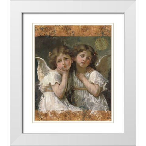 Litttle Angels V White Modern Wood Framed Art Print with Double Matting by Wiley, Marta
