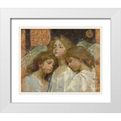 Little Angels VI White Modern Wood Framed Art Print with Double Matting by Wiley, Marta
