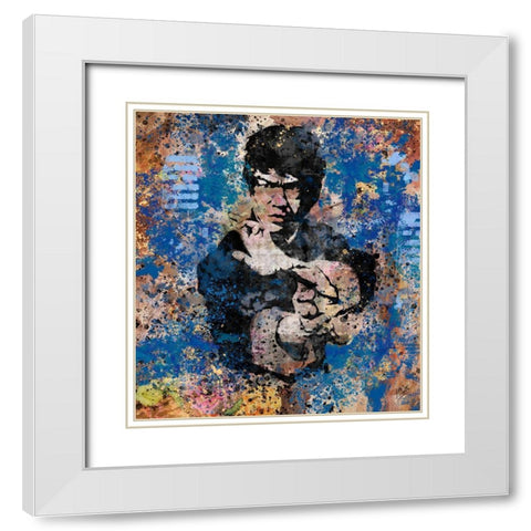 Bruce Lee I White Modern Wood Framed Art Print with Double Matting by Wiley, Marta