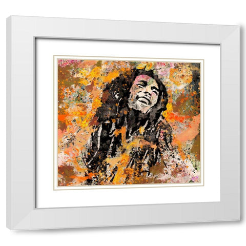 Bob Marley II White Modern Wood Framed Art Print with Double Matting by Wiley, Marta