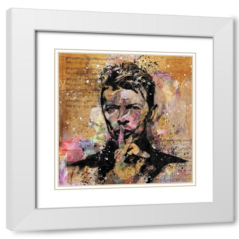 David Bowie III White Modern Wood Framed Art Print with Double Matting by Wiley, Marta