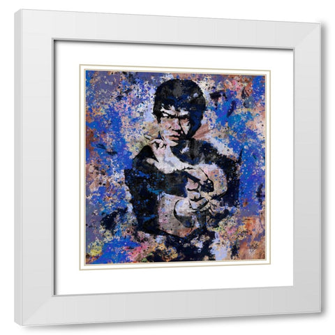 Bruce Lee II White Modern Wood Framed Art Print with Double Matting by Wiley, Marta