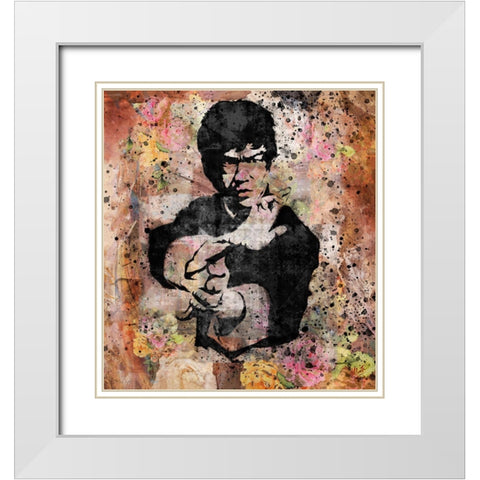 Bruce Lee V White Modern Wood Framed Art Print with Double Matting by Wiley, Marta