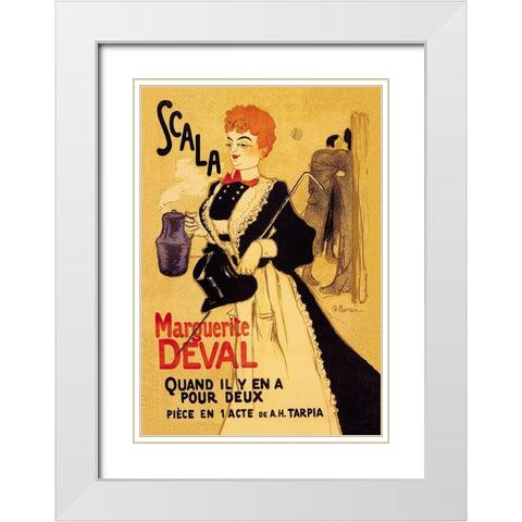 Scala Marguerite Deval White Modern Wood Framed Art Print with Double Matting by Barrere, Adrien