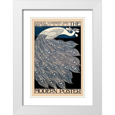 The Modern Poster, 1895 White Modern Wood Framed Art Print with Double Matting by Bradley, William H.