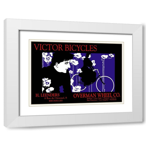 Victor Bicycles: Overman Wheel Company, 1896 White Modern Wood Framed Art Print with Double Matting by Bradley, William H.