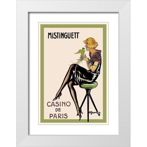 Mistinguett - Casino de Paris, 1922 White Modern Wood Framed Art Print with Double Matting by Gesmar, Charles