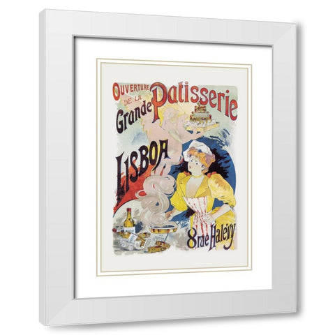 Grande Patisserie Lisboa White Modern Wood Framed Art Print with Double Matting by Gesmar, Charles