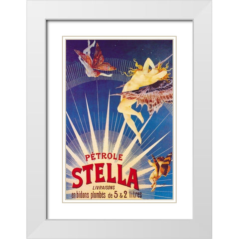 Petrole Stella, 1897 White Modern Wood Framed Art Print with Double Matting by Gray, Henri
