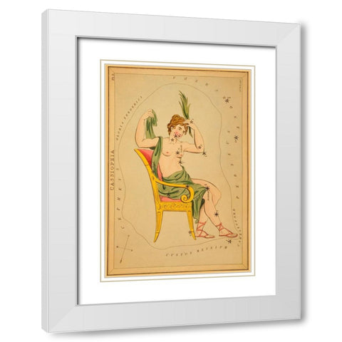 Cassiopeia, 1825 White Modern Wood Framed Art Print with Double Matting by Aspin, Jehoshaphat