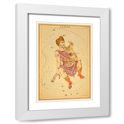 Auriga, 1825 White Modern Wood Framed Art Print with Double Matting by Aspin, Jehoshaphat