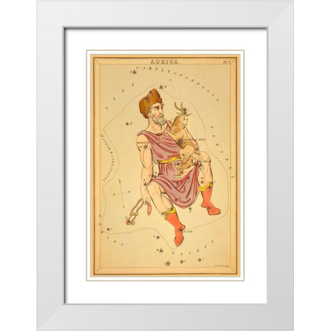 Auriga, 1825 White Modern Wood Framed Art Print with Double Matting by Aspin, Jehoshaphat
