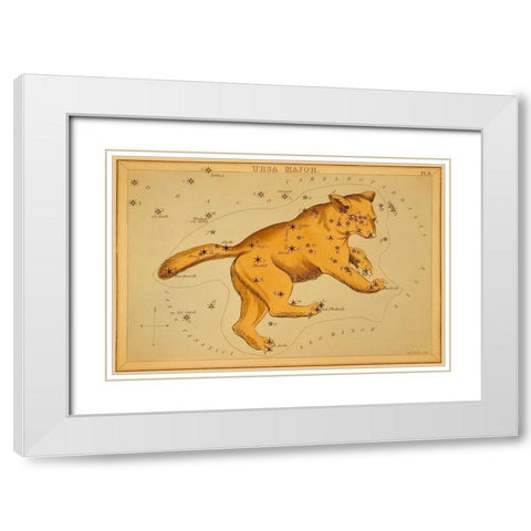 Ursa Major, 1825 White Modern Wood Framed Art Print with Double Matting by Aspin, Jehoshaphat