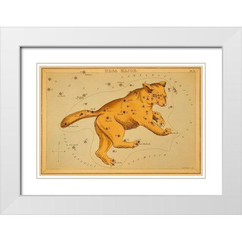 Ursa Major, 1825 White Modern Wood Framed Art Print with Double Matting by Aspin, Jehoshaphat