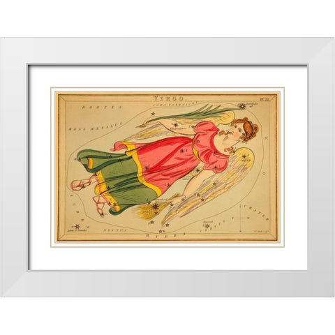 Virgo, 1825 White Modern Wood Framed Art Print with Double Matting by Aspin, Jehoshaphat