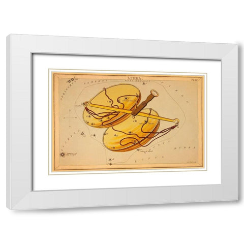 Libra, 1825 White Modern Wood Framed Art Print with Double Matting by Aspin, Jehoshaphat