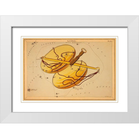Libra, 1825 White Modern Wood Framed Art Print with Double Matting by Aspin, Jehoshaphat