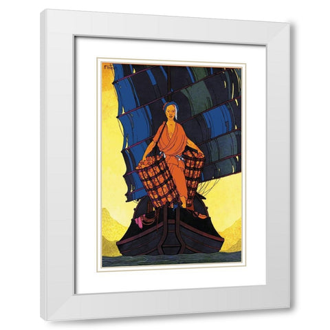 China-Cargoes, 1925 White Modern Wood Framed Art Print with Double Matting by McIntosh, Frank