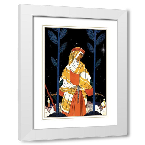 Palestine-Starlight, 1925 White Modern Wood Framed Art Print with Double Matting by McIntosh, Frank
