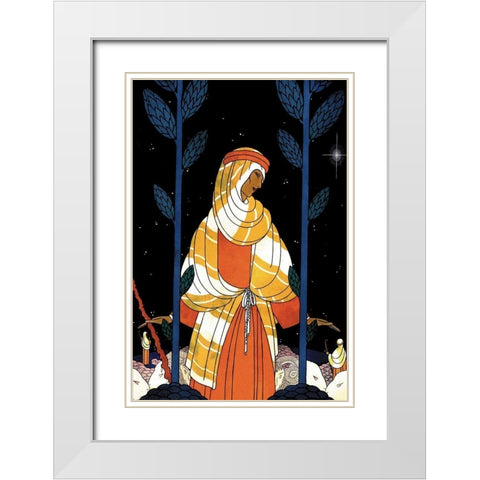 Palestine-Starlight, 1925 White Modern Wood Framed Art Print with Double Matting by McIntosh, Frank