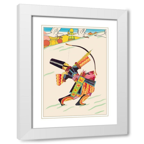 Tarban the Bowman, 1926 White Modern Wood Framed Art Print with Double Matting by McIntosh, Frank