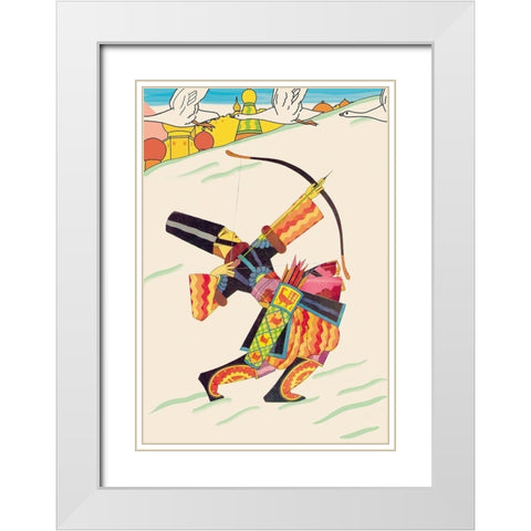 Tarban the Bowman, 1926 White Modern Wood Framed Art Print with Double Matting by McIntosh, Frank