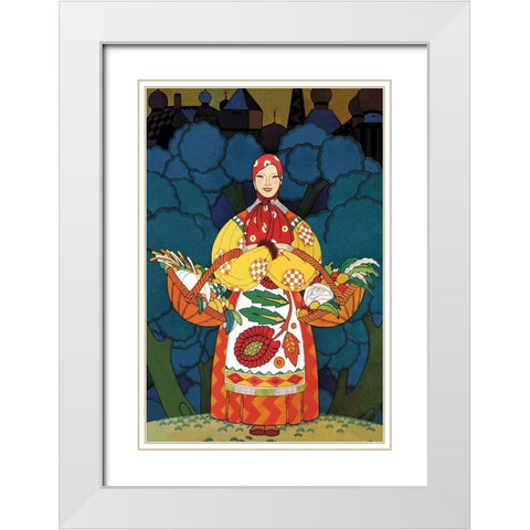 Russi Stage-Setting No Title, 1926 White Modern Wood Framed Art Print with Double Matting by McIntosh, Frank