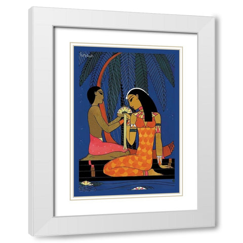 Egypt - The Lotus No Title, 1926 White Modern Wood Framed Art Print with Double Matting by McIntosh, Frank