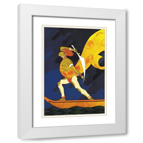 The Bark of the False Caliph, 1926 White Modern Wood Framed Art Print with Double Matting by McIntosh, Frank