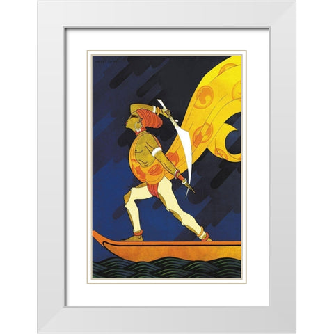 The Bark of the False Caliph, 1926 White Modern Wood Framed Art Print with Double Matting by McIntosh, Frank