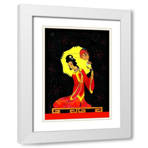 The Princess Badour, 1926 White Modern Wood Framed Art Print with Double Matting by McIntosh, Frank