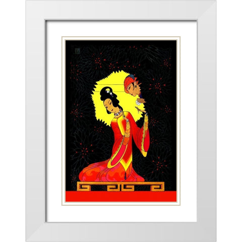 The Princess Badour, 1926 White Modern Wood Framed Art Print with Double Matting by McIntosh, Frank