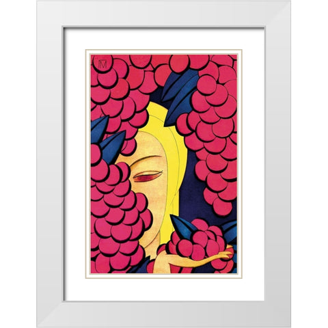 A Persian Vintage, 1926 White Modern Wood Framed Art Print with Double Matting by McIntosh, Frank