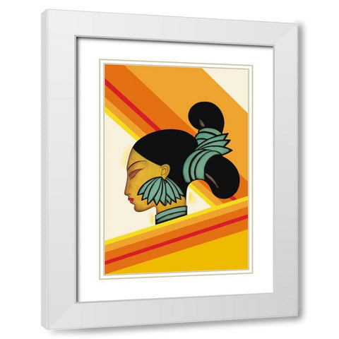 Hill Woman of Assam, 1927 White Modern Wood Framed Art Print with Double Matting by McIntosh, Frank