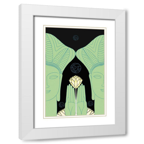 Jade Goddess Images, 1927 White Modern Wood Framed Art Print with Double Matting by McIntosh, Frank