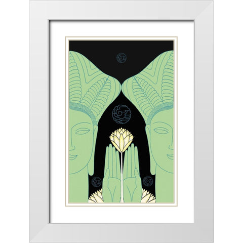 Jade Goddess Images, 1927 White Modern Wood Framed Art Print with Double Matting by McIntosh, Frank