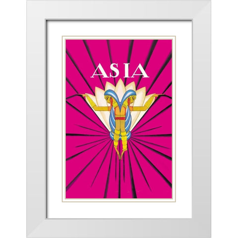 Indian Dance, 1927 White Modern Wood Framed Art Print with Double Matting by McIntosh, Frank