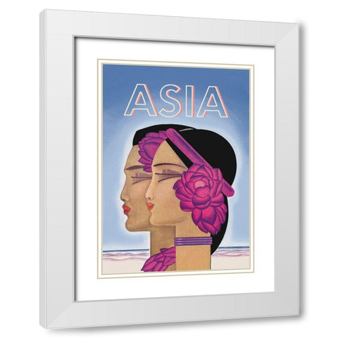 Starlight - Tahiti, 1928 White Modern Wood Framed Art Print with Double Matting by McIntosh, Frank